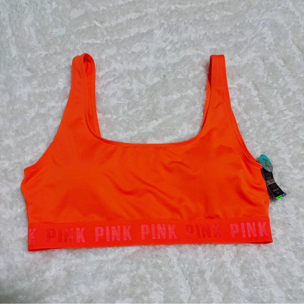 PINK Victoria's Secret Vibrant Orange Sports Bra